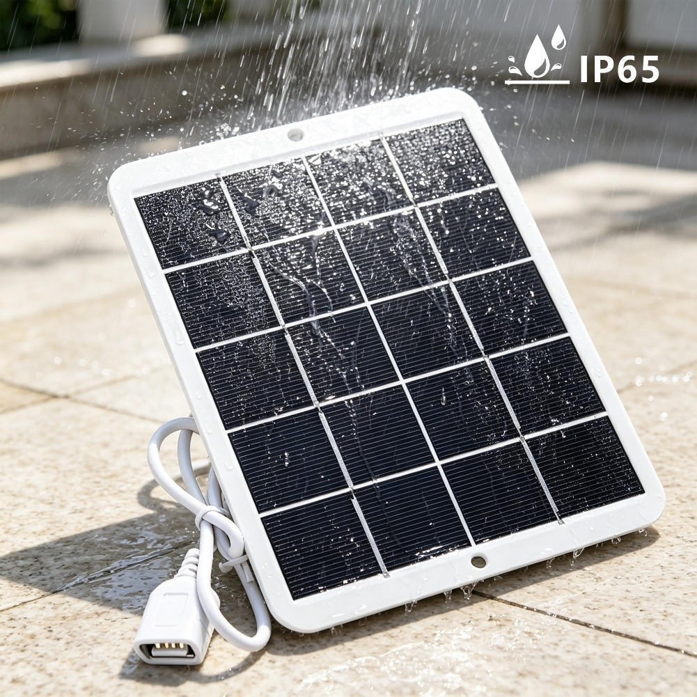 Jinko Solar Panel Cheetah - USBソーラーパネル 5V 3W出力、キャンプ、ハイキング、釣り、RV、アウトドアアドベンチャー中の携帯電話充電用