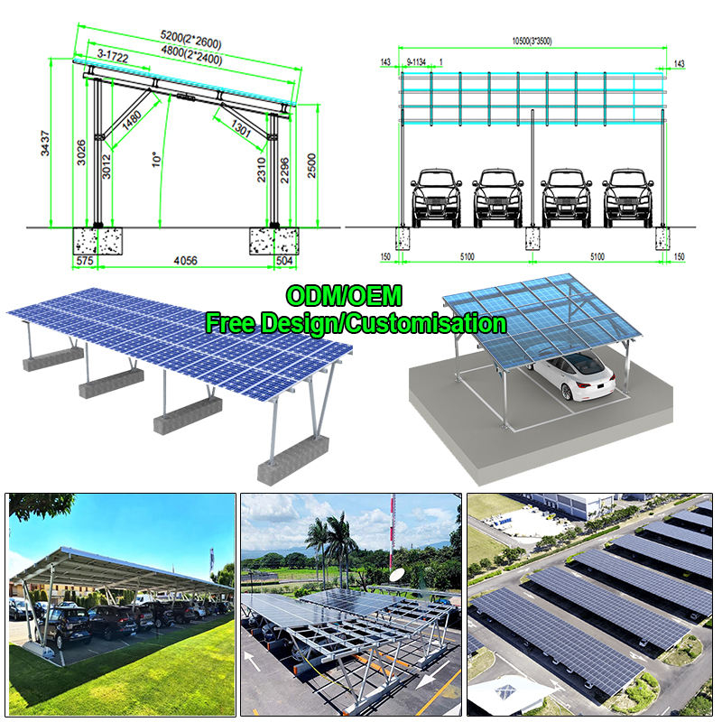 単柱式ソーラーカーポートPV設置構造アルミ製駐車キャノピーシ - Renewable Energy Is のレビューと価格