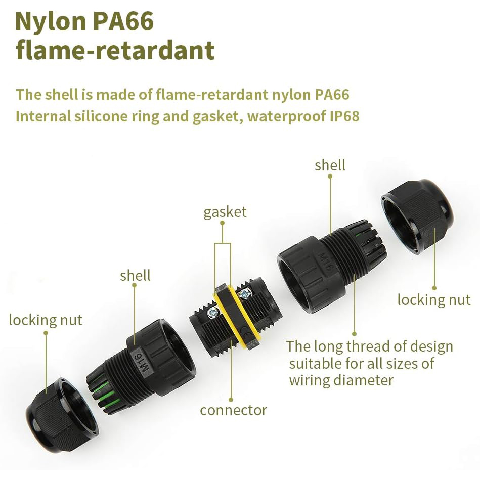 2ウェイ2/3ピンIP68屋外防水ジャンクションボックス電気 - Cable Gland Waterproof のレビューと価格