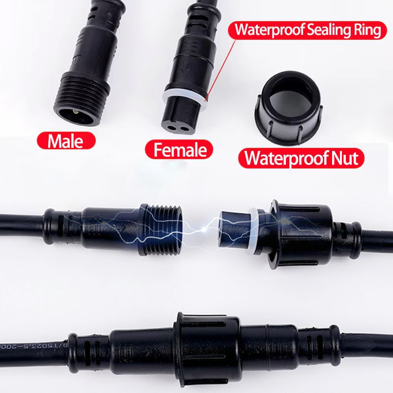 防水ワイヤーコネクタセット 2/3/4/5/6ピン プラグソ - Cable Gland Waterproof のレビューと価格