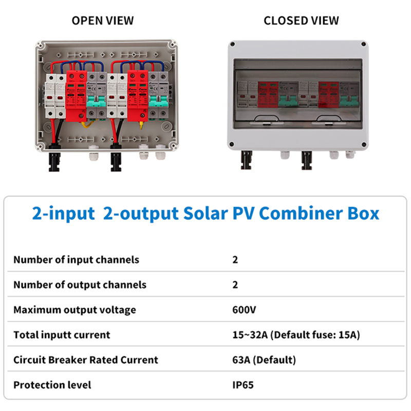 全銅線PVコンビナーボックス 600V 2入力2出力 DCソ - Renewable Energy Is のレビューと価格