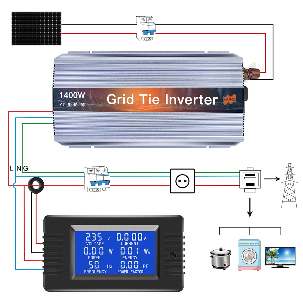 18v 24v 36v 1400ワットソーラーインバータmp - Grid Tie Micro Inverter のレビューと価格